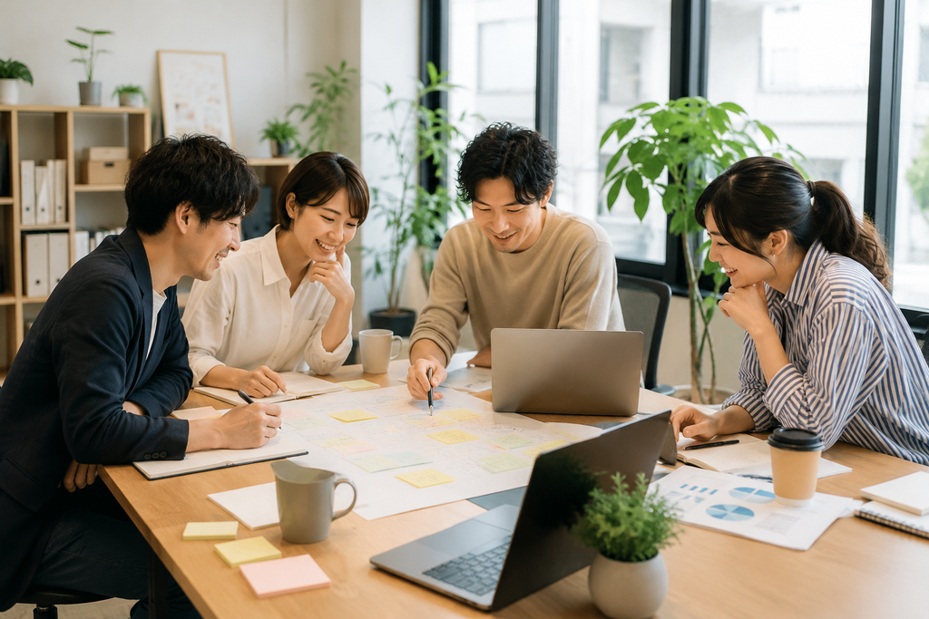 If Sample会社のチームミーティング風景